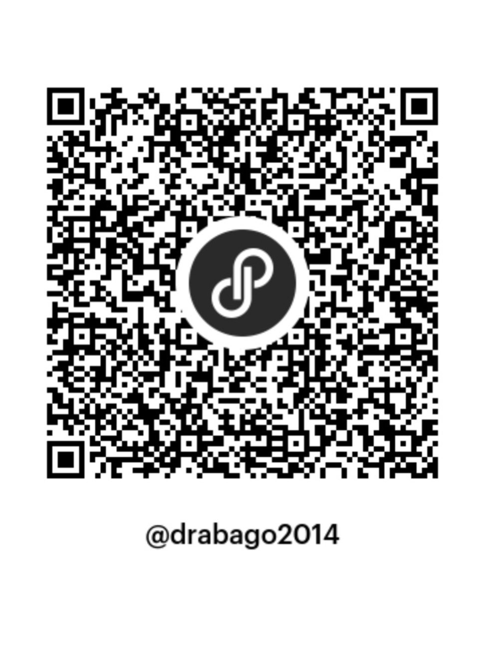 QR Code Sticker with @drabago2014